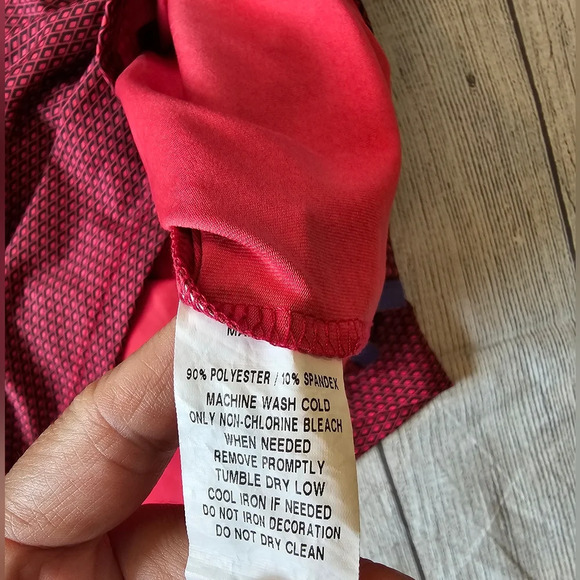 Greyson Men's Size XL Diamond Print Polo Shirt Golf Shirt Performance Short Slev - Picture 6 of 9